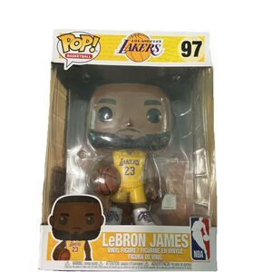 Funko (large) POP NBA Lakers LeBron James Yellow Jersey 10-Inch Vinyl Figure #97